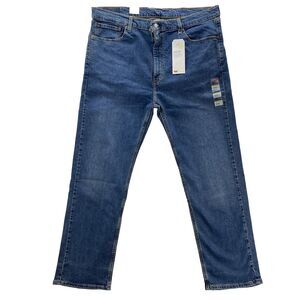 Levi's Jeans Mens 42x30 Blue 505 Regular Fit Straight Leg Medium Wash Denim NWT